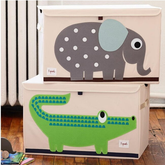 3 Sprouts Καλάθι για Παιχνίδια με Καπάκι Toy Chest Elephant