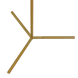 Μοντέρνο Επιτραπέζιο Φωτιστικό Πορτατίφ Μονόφωτο Χρυσό Μεταλλικό με Λευκό Γυαλί Φ15 GloboStar ELFIS GOLD 01551