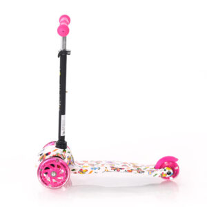 Πατίνι Scooter Mini Με Φωτιζόμενες Ρόδες Pink Butterfly Lorelli 10390010011