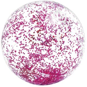 Intex Διαφανής Μπάλα Θαλάσσης Με Χρυσόσκονη Transparent Glitter Ball Pink 58070 71εκ. 3+ Ετών
