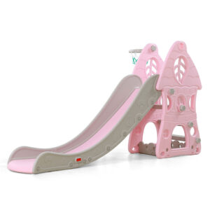 Παιδική Τσουλήθρα Κήπου Με Μπασκέτα Slide Zimbo 18010 Pink Moni Cangaroo
