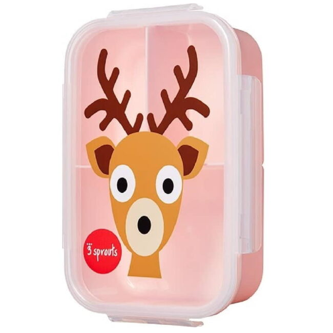 3 Sprouts Πλαστικό Παιδικό Δοχείο Φαγητού Ελάφι Bento Box Deer