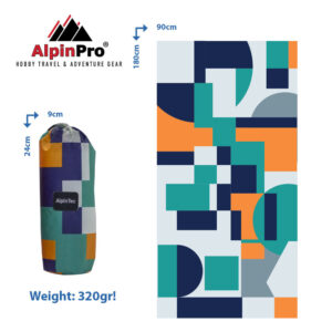 Alpintec Dry Fast Πετσέτα Θαλάσσης Microfiber Shapes 1 XXL 90x180 cm BMS-XXL-1