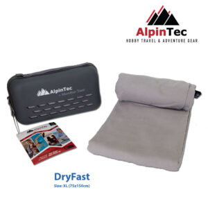 Alpintec Dry Fast Πετσέτα Microfiber Grey 75x150 cm MS-XL-GY