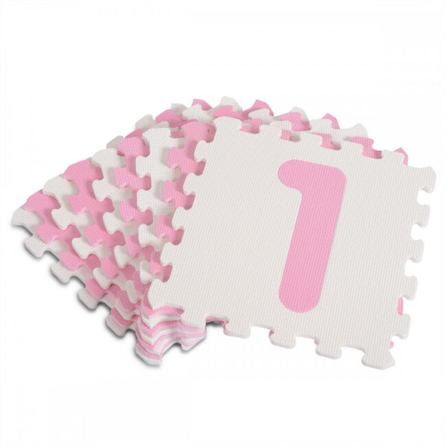 Αφρώδες παζλ δαπέδου Sunta Αντιβακτηριδιακό Αριθμοί Pink 9 τεμάχια 1001B3 Moni Cangaroo 3800146221829