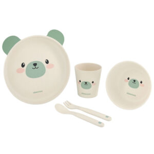 Παιδικό σετ Φαγητού Μπαμπού 5 τεμάχια Tableware bamboo set Bear Mint Kikkaboo 31302040071