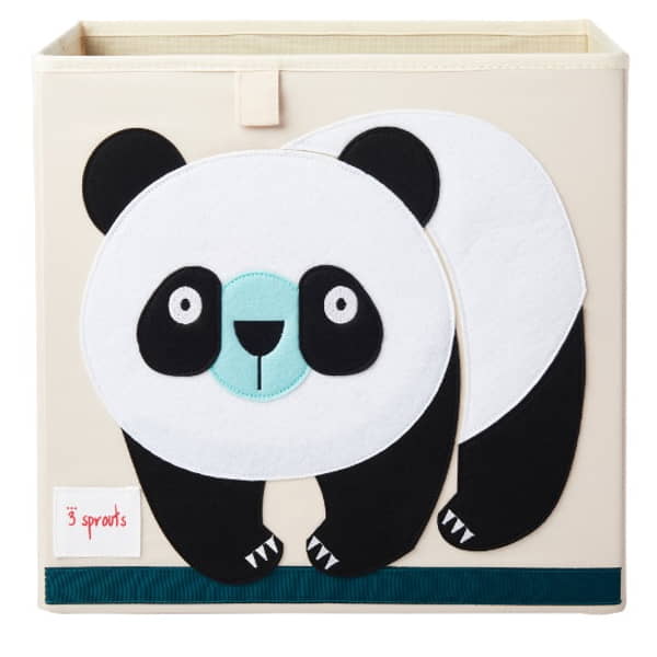 3 Sprouts Τετράγωνο Καλάθι Αποθήκευσης Storage Box Panda