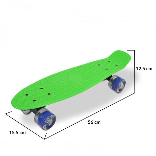 Τροχοσανίδα Skateboard Spice Led Green 22” Byox