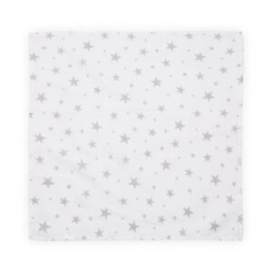 Πάνα Φασκιώματος Μουσελίνα 80×80 cm White with Grey Stars Lorelli 10340092307