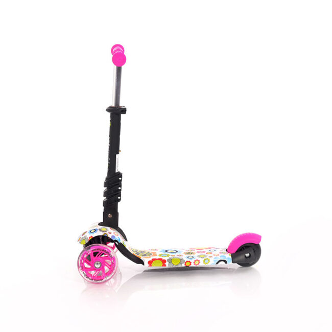 Πατίνι Scooter Με Κάθισμα Smart Pink Flowers Lorelli 10390020016 + Δώρο κουδουνάκι αλουμινίου Αξίας 5€