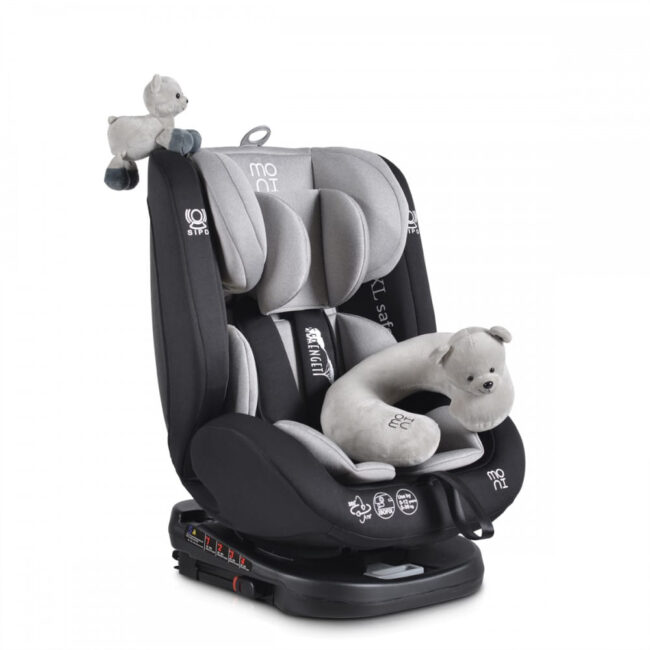 Κάθισμα Αυτοκινήτου 0-36 κιλά Isofix Serengeti Grey Moni Cangaroo 3801005150809 + Δώρο Αμβλυγώνιος Καθρέφτης Αξίας 15€ + Αυτοκόλλητο Σήμα ”Baby on Board”