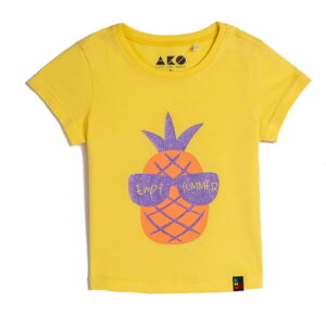 AKO Μπλούζα Κοντομάνικη Pineapple Χρώμα Κίτρινο 3256106-04