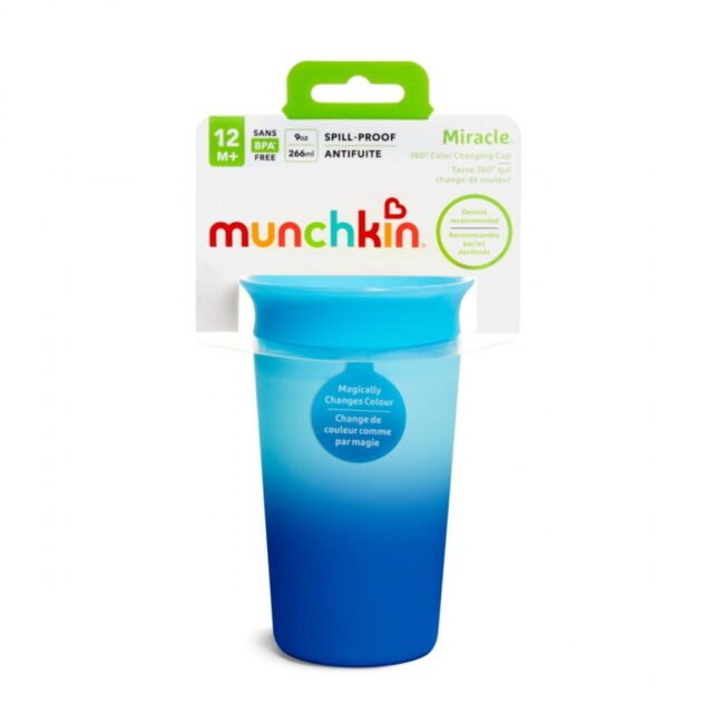 Εκπαιδευτικό Ποτήρι Με Ένδειξη Θερμότητας Colour Changing Miracle Cup 266ml Blue Munchkin 51892
