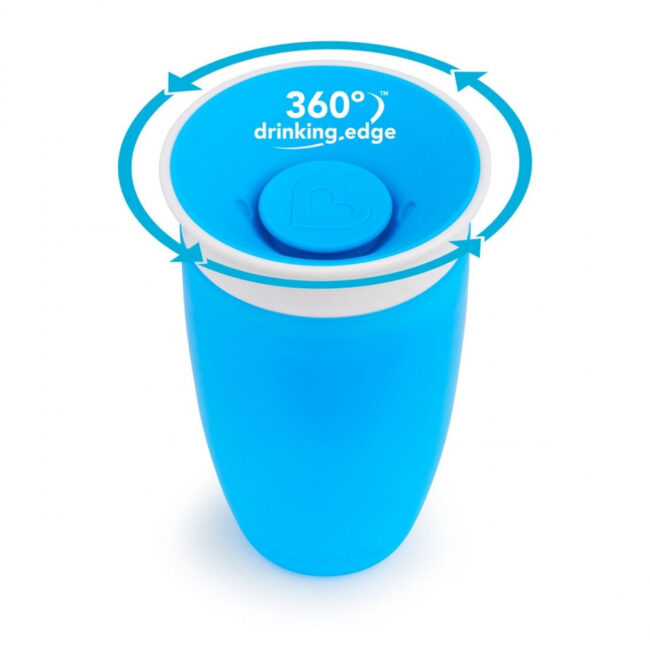 Εκπαιδευτικό Ποτήρι 296ml Miracle Sippy Cup 360° 12m+ Blue Munchkin 11028
