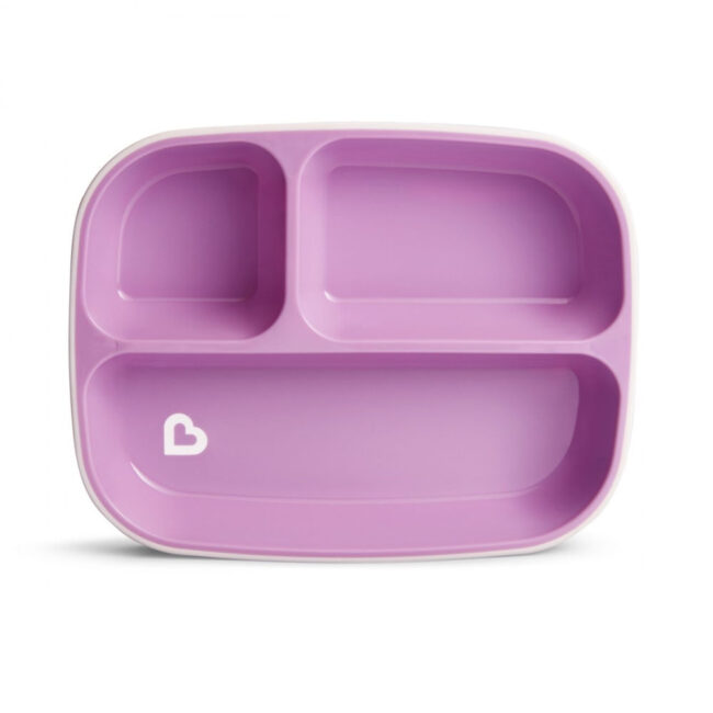 Σετ Πιάτα Με Διαχωριστικά 6m+ 2 Τεμάχια Splash Devided Plates Purple-Pink Munchkin 12448