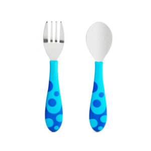 Μεταλλικό Παιδικό Σετ Κουτάλι Πιρούνι Toddler Fork And Spoon Set Blue Munchkin 11404