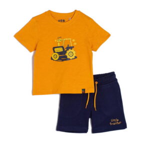 AKO Σετ Κοντομάνικο Μπλουζάκι με Βερμούδα Tractor Χρώμα Πορτοκαλί 3356141-02