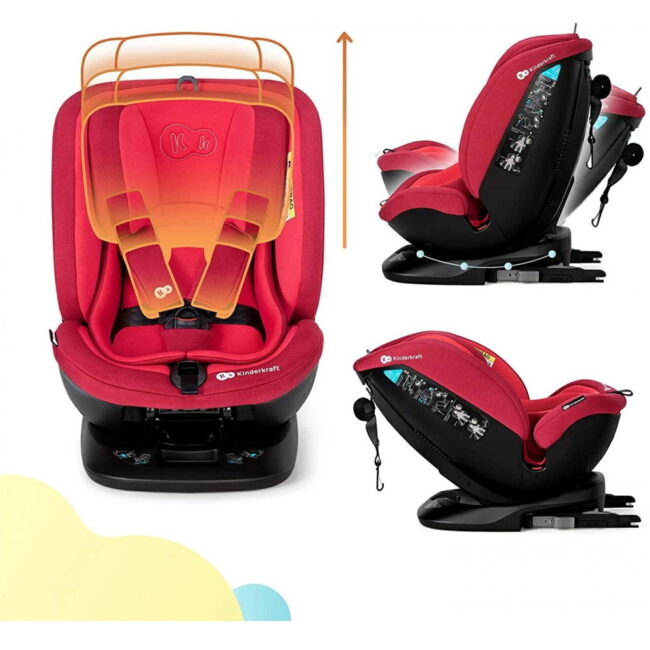 Κάθισμα αυτοκινήτου 0-36 κιλά isofix Xpedition Red Kinderkraft KCXPED00RED0000 + Δώρο Αυτοκόλλητο Σήμα ”Baby on Board”