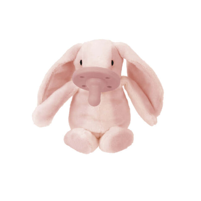 Μασητικό Comforter Με Πιπίλα Σιλικόνης 0m+ Pink Bunny Minikoioi 101010009