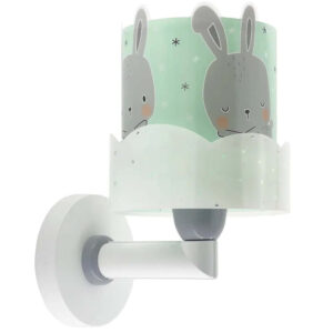 Παιδικό Φωτιστικό Τοίχου - Απλίκα Διπλού Τοιχώματος Baby Bunny Green Ango 61159 H