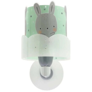 Παιδικό Φωτιστικό Τοίχου - Απλίκα Διπλού Τοιχώματος Baby Bunny Green Ango 61159 H