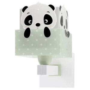 Παιδικό Φωτιστικό Τοίχου - Απλίκα Διπλού Τοιχώματος Panda Green Ango 63169 H