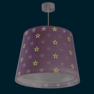 Κρεμαστό Παιδικό Φωτιστικό Οροφής Stars Lilac Ango 81212 L