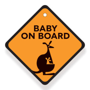 Αυτοκόλλητο Βεντούζα Σήμα Αυτοκινήτου Baby On Board Babywise BW007