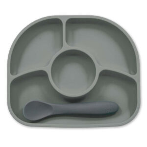 Πιάτο Σιλικόνης Με Χωρίσματα Grey Yumi Bbluv B0153-G