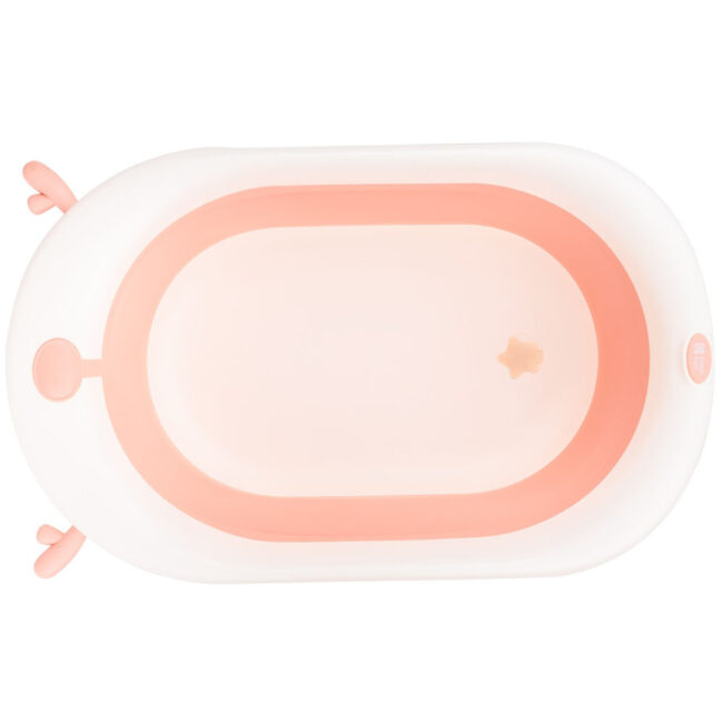 Μπανιέρα Πτυσσόμενη Foldy Pink Kikkaboo 31402010022 + Δώρο Έξτρα Μαλακό Σφουγγάρι Μπάνιου