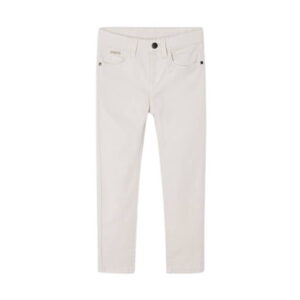 Mayoral Παντελόνι Καπαρτινέ Slim Fit Χρώμα Λευκό Σπασμένο Αγόρι 23-00509-019