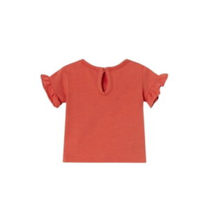 Mayoral Σετ 2 Μπλουζάκια Κοντομάνικο Χρώμα Πορτοκαλί Κορίτσι 23-01097-019