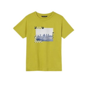 Mayoral Σετ 2 Μπλούζες Κοντομάνικες Surf bo Χρώμα Κίτρινο Αγόρι 23-06083-050