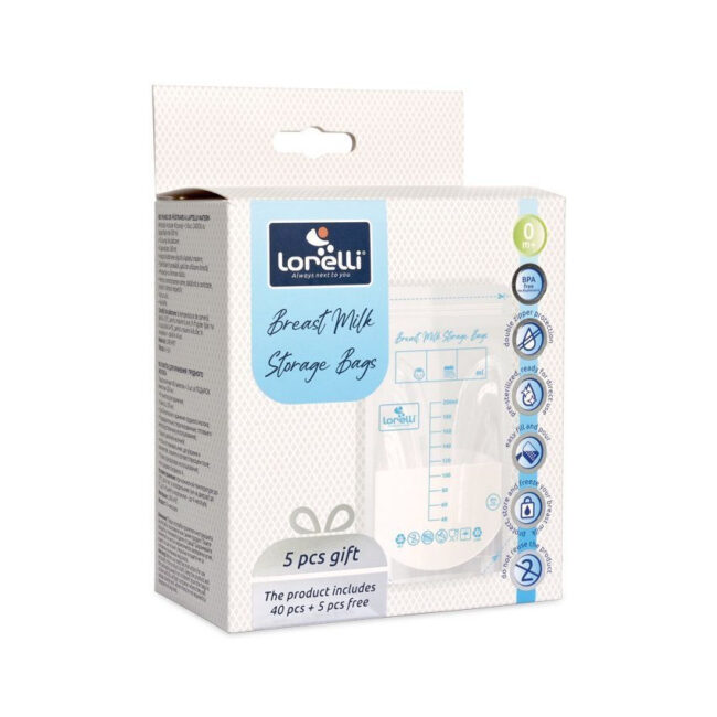 Σακουλάκια Αποθήκευσης Μητρικού Γάλακτος 45 Τεμάχια BPA Free Lorelli 1022069