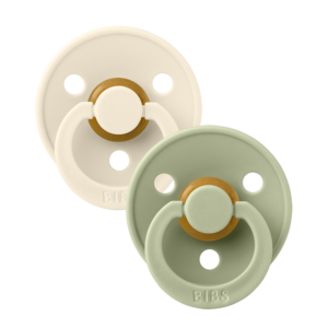 Πιπίλες Καουτσούκ 2 Τεμάχια 0+m Colour Round-2-Pack Ivory/Sage120241 Bibs