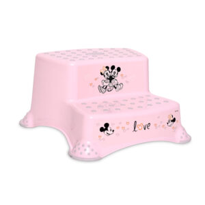 Σκαλοπάτι Βοηθητικό Μπάνιου Διπλό Step Stool Mickey And Minnie Mouse Girl Love Pink Lorelli 10130920555