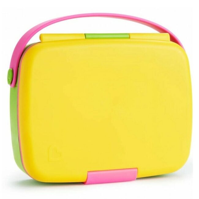 Πλαστικό Παιδικό Σετ Φαγητού Bento Box Yellow Pink Munchkin 12531