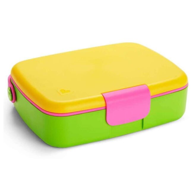 Πλαστικό Παιδικό Σετ Φαγητού Bento Box Yellow Pink Munchkin 12531
