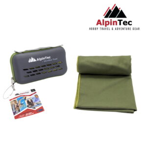 Alpintec Dry Fast Πετσέτα Microfiber Dark Green 75×150 cm MS-XL-DG