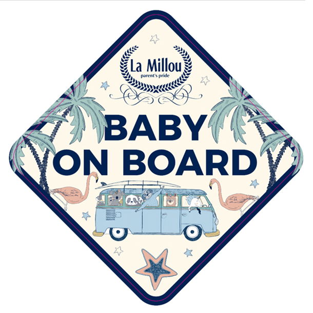 Αυτοκόλλητο Σήμα Baby On Board La Millou