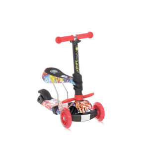 Πατίνι Scooter Με Κάθισμα Smart Red Graffiti Lorelli 10390020017 + Δώρο κουδουνάκι αλουμινίου Αξίας 5€