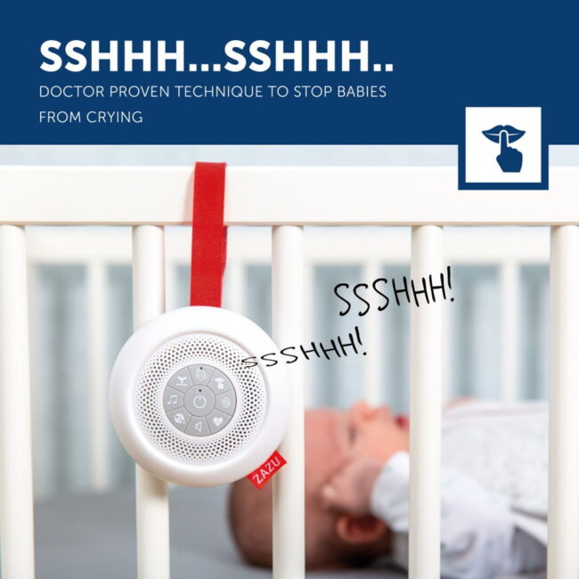 SUZY Φορητή Συσκευή Ύπνου με σσσςςςς.., Χτύπο Καρδιάς & 6 Λευκούς ήχους ZAZU