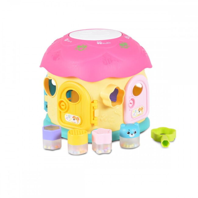 Παιδικό Σπιτάκι Μανιτάρι με Ταξινόμηση Σχημάτων Sorter Fantastic Mushroom House QX-91171E Pink Moni 3800146266493