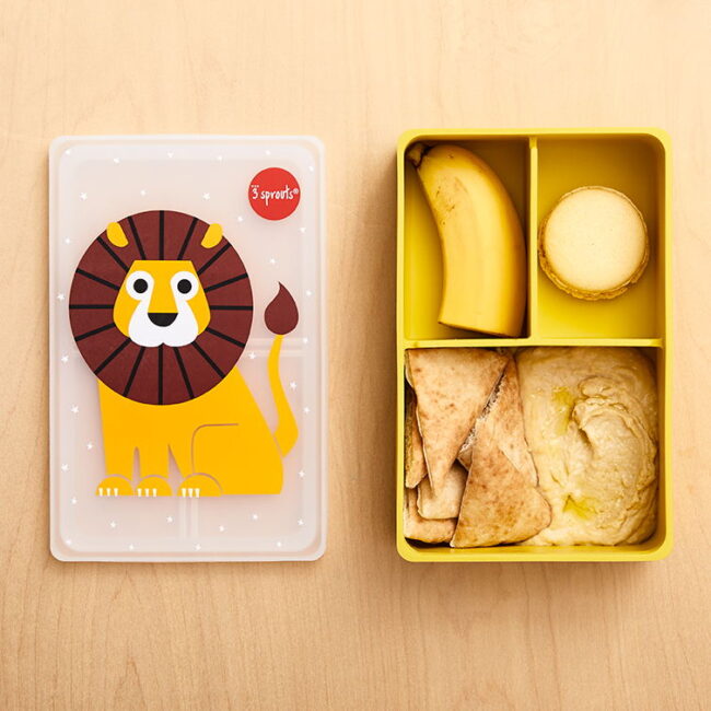 3 Sprouts Παιδικό Δοχείο Φαγητού Σιλικόνης Bento Box Lion