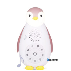 ZOE Πιγκουίνος Ύπνου Επαναφορτιζόμενoς Λευκοί Ήχοι με Φως Νυκτός Ηχείο Bluetooth Ροζ ZAZU