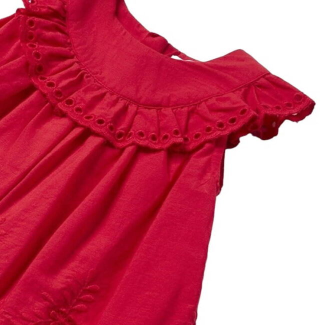 Mayoral Φόρεμα Μπορντούρα Κεντητή Χρώμα Κόκκινο 24-01915-011