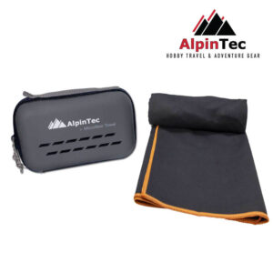 Alpintec Dry Fast Πετσέτα Microfiber Black 90×180 cm MS-XXL-BL