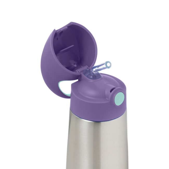 Ισοθερμικό Παγούρι Με Καλαμάκι Insulated Drink Bottle 12m+ 500ml Lilac Pop B.Box BB500103