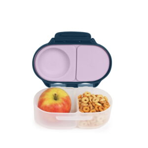 Πλαστικό Παιδικό Σετ Φαγητού Με Χωρίσματα Snackbox Indigo Rose B.Box BB685
