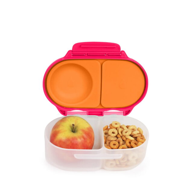 Πλαστικό Παιδικό Σετ Φαγητού Με Χωρίσματα Snackbox Strawberry Shake B.Box BB681